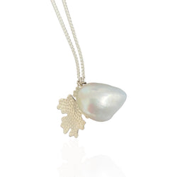 Baroque Cultured Pearl Fragment Pendant Necklace