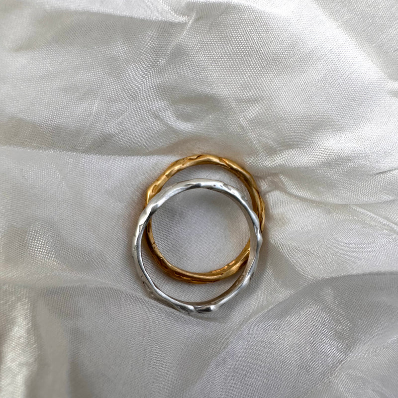 Cave Irregular Silver Ring