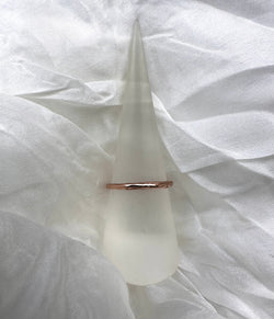 Cave Organic Thin 23ct Rose Gold Plated Silver Ring