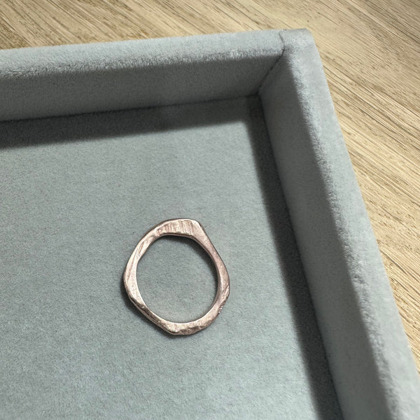 Cave Small 23ct Rose Gold Plated Silver Ring/Pendant