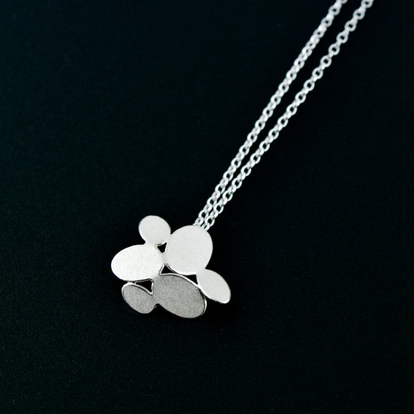 Mixed Oval Silver Pendant Necklace