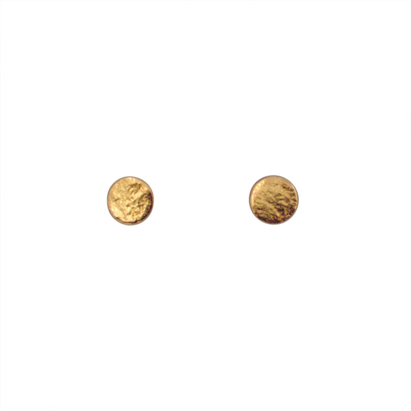 Paillette Small Stud 18ct Gold Plated Silver Earrings