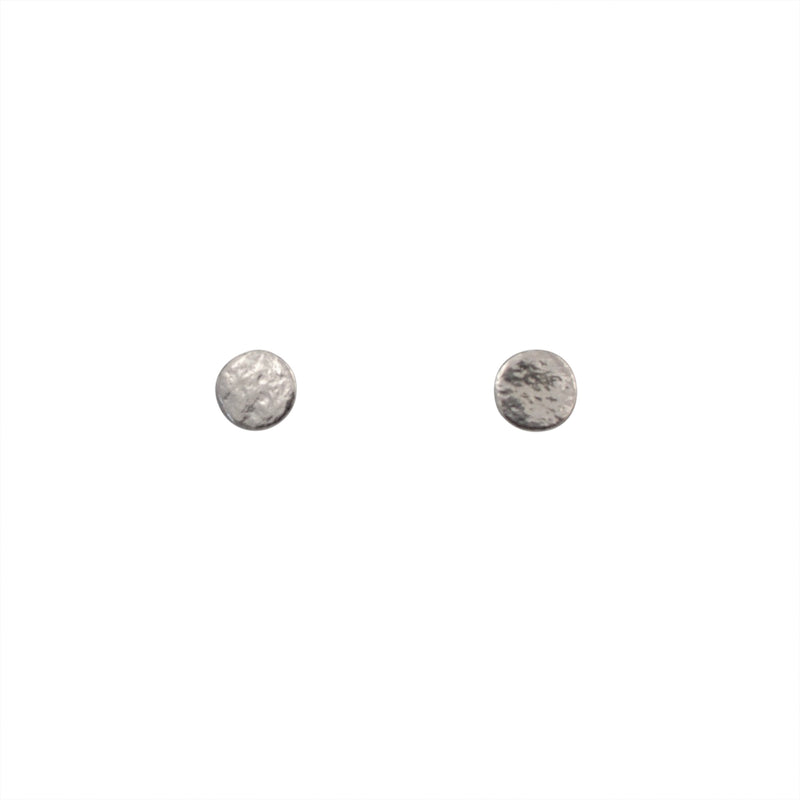 Paillette Small Stud Silver Earrings