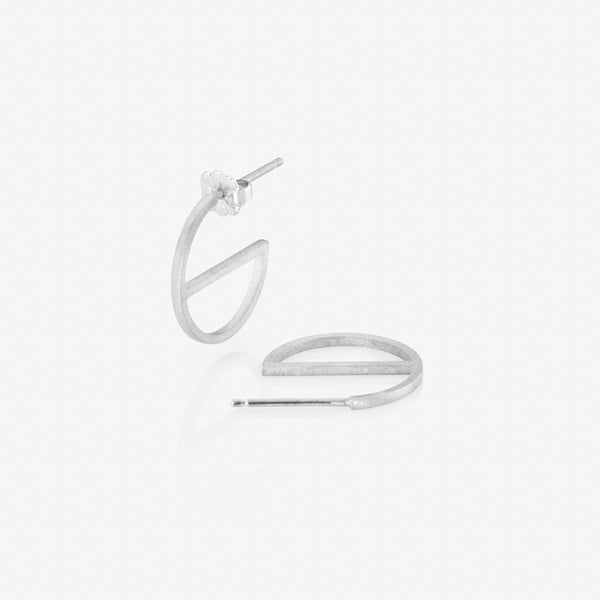 Carla Small Silver Hoop Earrings